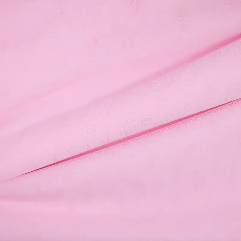 China Fabric for Interlining Mesh Knit Fabric Polyester Pink color buy from China wholesaler bulk order at wholesale price free worldwide shipping Alibaba