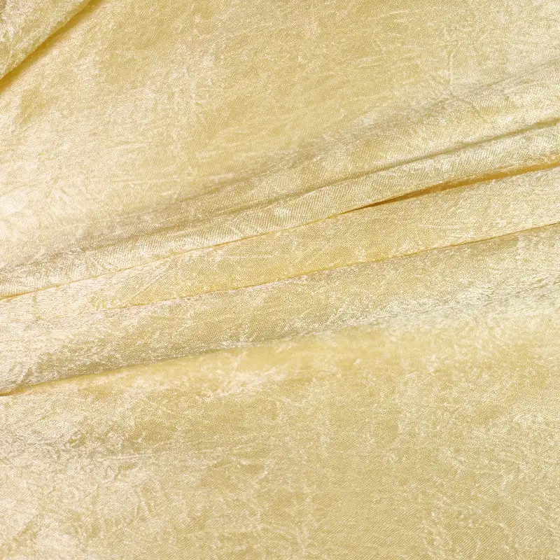 China Fabric for Shirt,Crop Top Bengaline Synthetic Woven Fabric Polyester Light Yellow color buy from China wholesaler bulk order at wholesale price free worldwide shipping Alibaba