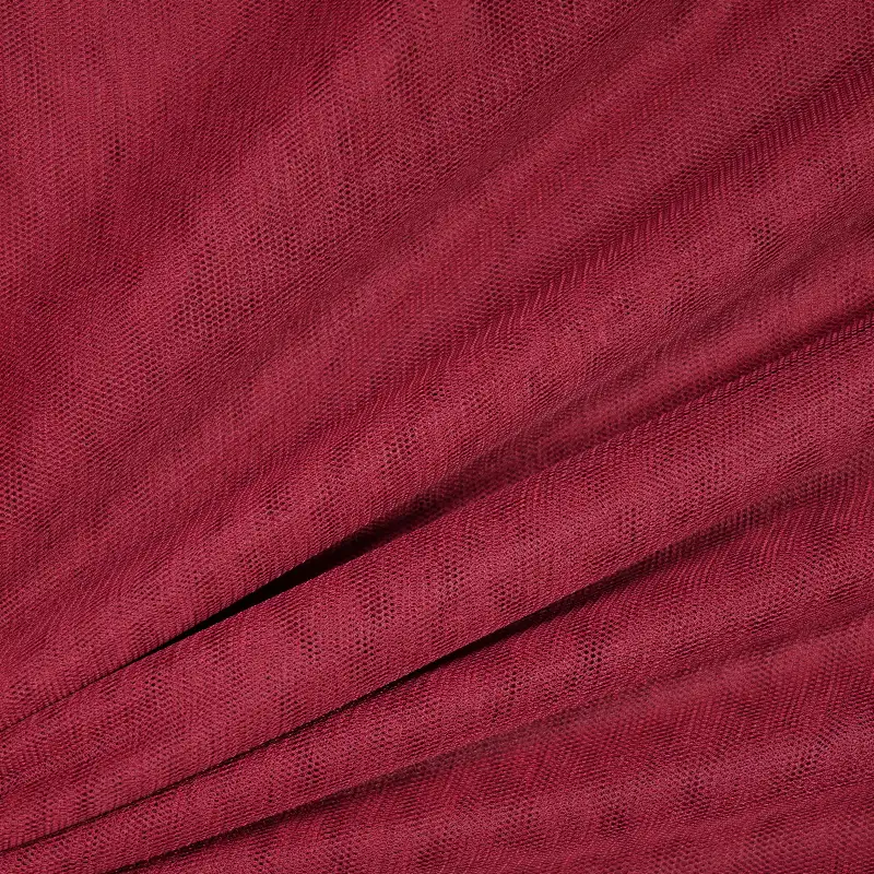 China Fabric for Interlining Mesh Knit Fabric Polyester Spandex wine color buy from China wholesaler bulk order at wholesale price free worldwide shipping Alibaba