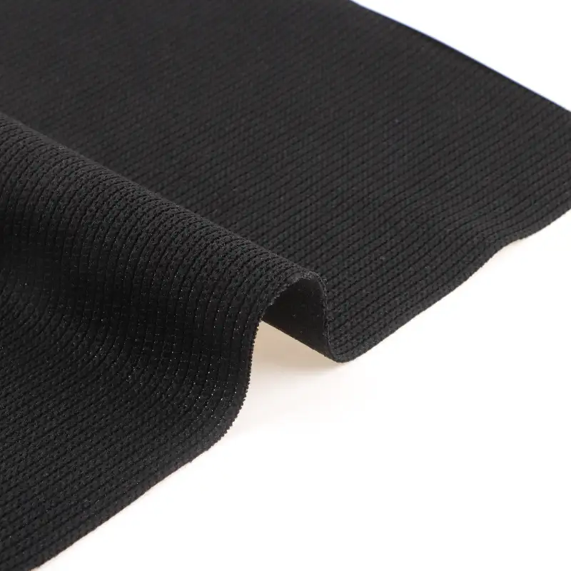 China Fabric for Shirt,T-Shirt,Loungewear Weft Jacquard Knit Fabric Polyester Spandex BLACK color buy from China wholesaler bulk order at wholesale price free worldwide shipping Alibaba