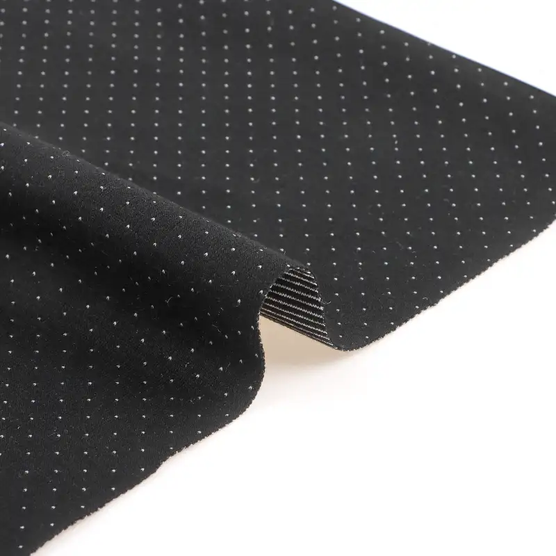 China Fabric for Pants,T-Shirt,Polo Shirt,Jogger Weft Jacquard Knit Fabric Polyester Recycled Cotton Spandex Black and white color buy from China wholesaler bulk order at wholesale price free worldwide shipping Alibaba