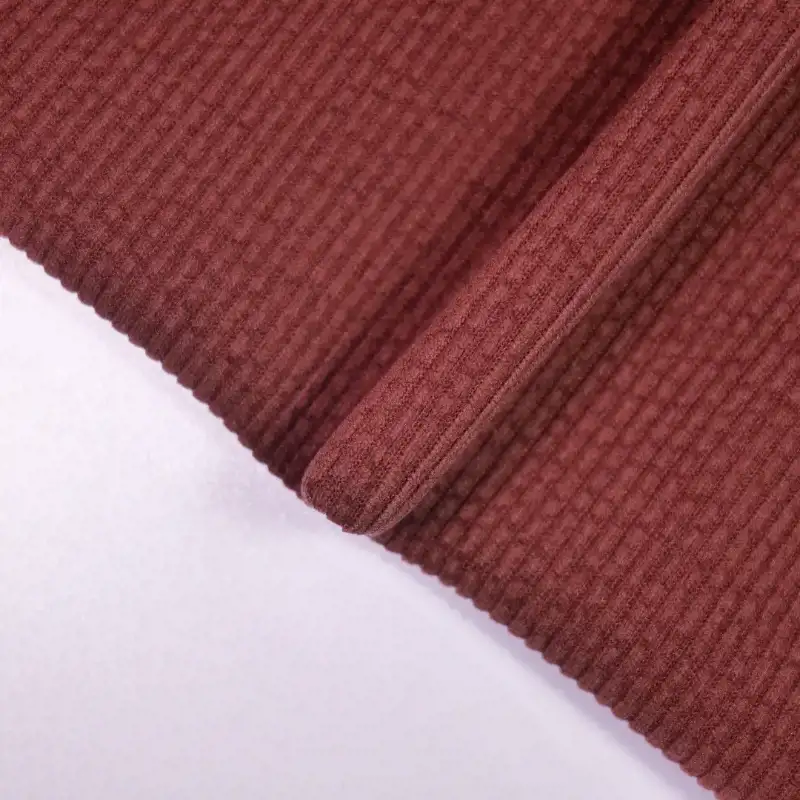 China Fabric for Jackets,Full-Zipper Cardigan ,Skirt ,Over Shirt knitted Corduroy Knit Fabric Polyester Spandex Brown color buy from China wholesaler bulk order at wholesale price free worldwide shipping Alibaba