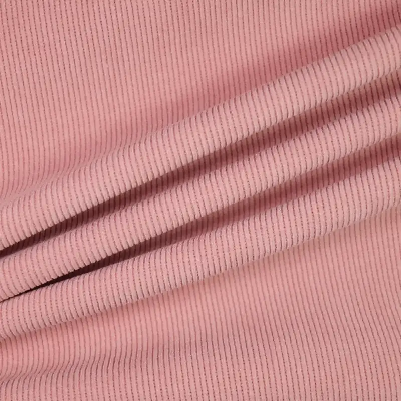 China Fabric for Pants,Jackets,Hoodie,Over Shirt knitted Corduroy Knit Fabric Polyester Spandex Pink color buy from China wholesaler bulk order at wholesale price free worldwide shipping Alibaba