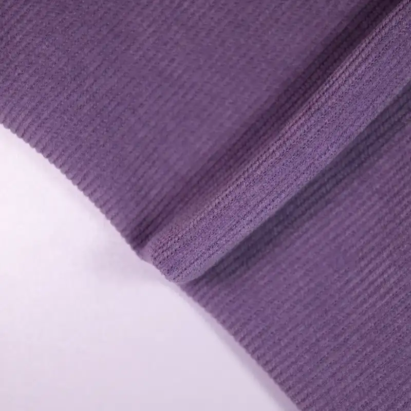 China Fabric for Jackets,Blazer,Hoodie,Uniform knitted Corduroy Knit Fabric Polyester Spandex Purple color buy from China wholesaler bulk order at wholesale price free worldwide shipping Alibaba