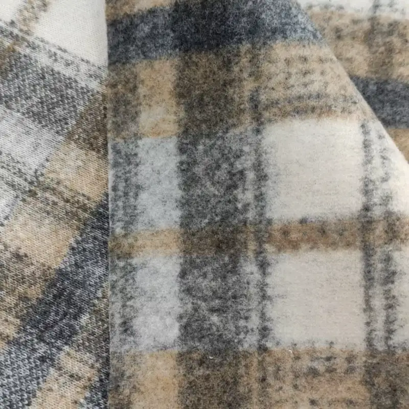 China Fabric for Hoodie,Padded Jacket,Overcoat Knit Woolen Fabric Woolen Polyester beige color buy from China wholesaler bulk order at wholesale price free worldwide shipping Alibaba