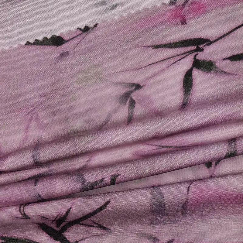 China Fabric for Shirt,Blouse,Crop Top Chiffon Woven Blended Fabric Rayon Nylon Pink color buy from China wholesaler bulk order at wholesale price free worldwide shipping Alibaba