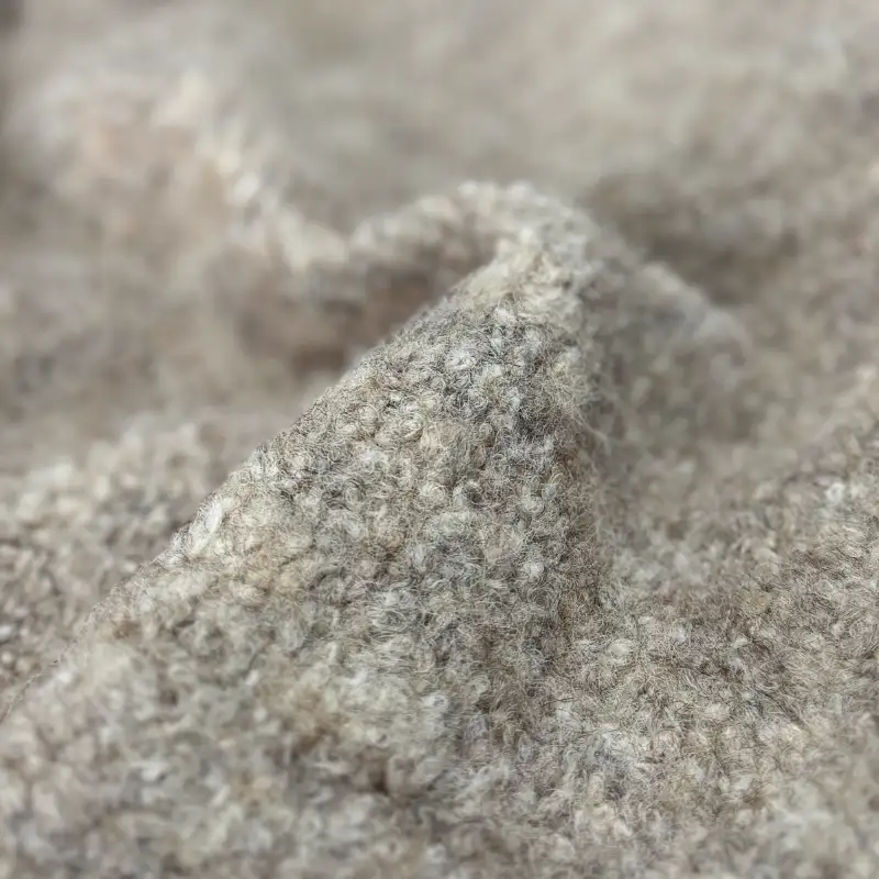 China Yarn for Ladies Vest (Sweater),Open Cardigan (Sweater),Crew Neck Pullover (Sweater),Polo T-shirt (Sweater) Mossy Yarn Fancy Yarn Recycled Polyester Recycled Nylon RWS Wool Spandex light apricot color buy from China wholesaler bulk order at wholesale price free worldwide shipping Alibaba