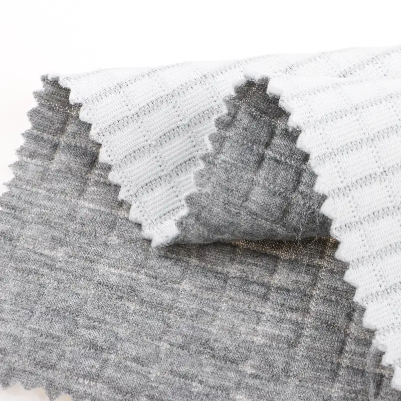 China Fabric for T-Shirt,Jogger,Loungewear Scuba Knit Fabric Polyester Recycled Cotton Spandex Gray color buy from China wholesaler bulk order at wholesale price free worldwide shipping Alibaba