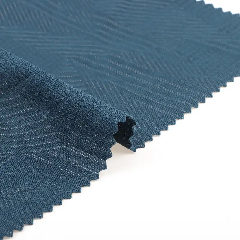 China Fabric for T-Shirt,Polo Shirt,Polo T-shirt  Weft Jacquard Knit Fabric Polyester Spandex BLUE color buy from China wholesaler bulk order at wholesale price free worldwide shipping Alibaba