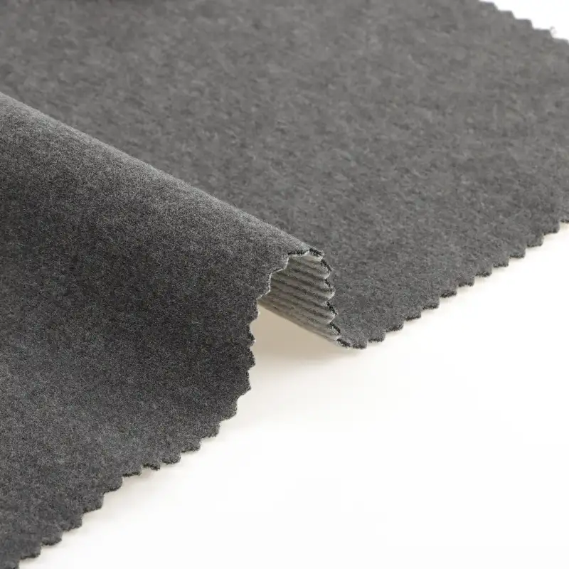 China Fabric for Jogger,Loungewear,Tracksuits Double-side fleece Knit Fabric Polyester Spandex Gray color buy from China wholesaler bulk order at wholesale price free worldwide shipping Alibaba