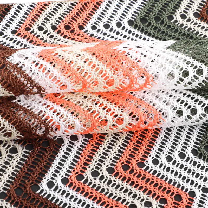 China Fabric for T-Shirt,Skirt  Mesh Knit Fabric Polyester design and colour color buy from China wholesaler bulk order at wholesale price free worldwide shipping Alibaba