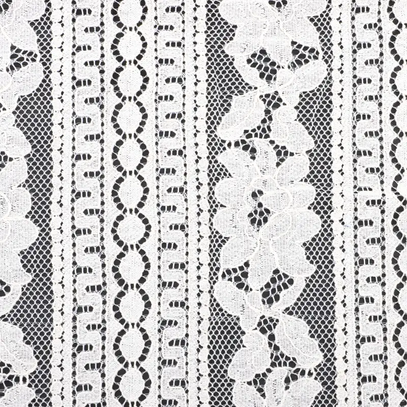 China Fabric for Crop Top,Skirt  Lace Knit Fabric Cotton Nylon CREAM color buy from China wholesaler bulk order at wholesale price free worldwide shipping Alibaba