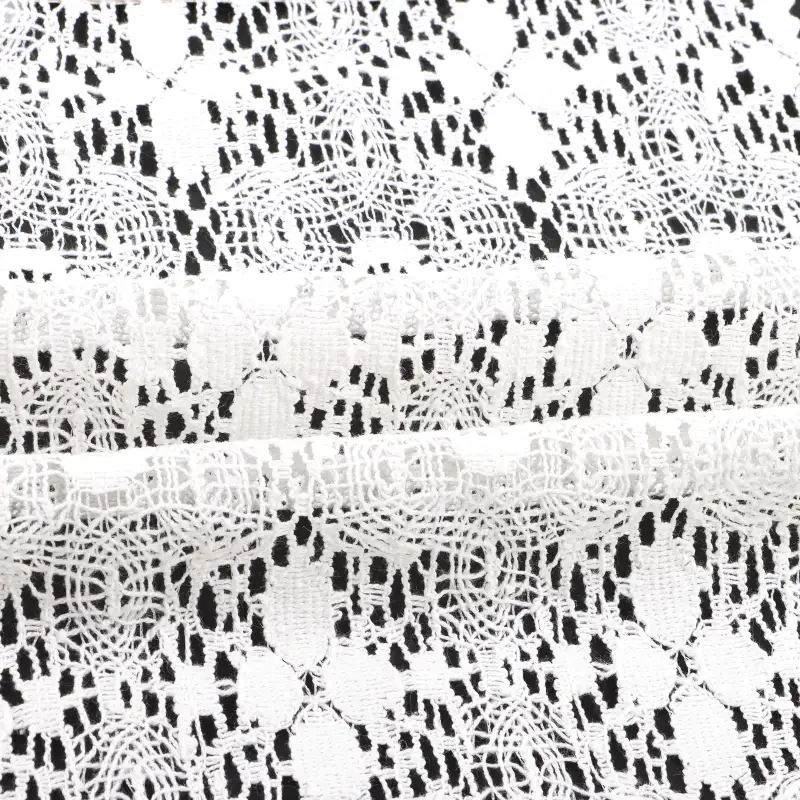 China Fabric for Crop Top,Lingerie,Skirt  Lace Knit Fabric Cotton Nylon white color buy from China wholesaler bulk order at wholesale price free worldwide shipping Alibaba