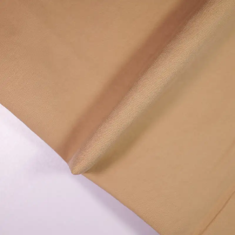 China Fabric for Shirt,Pants,Blouse,Crop Top,Skirt,Shorts,Suit Polyester/Rayon Twill Woven Blended Fabric Recycled Polyester Lenzing Ecovero Viscose re-nylon Warm Sand color buy from China wholesaler bulk order at wholesale price free worldwide shipping Alibaba