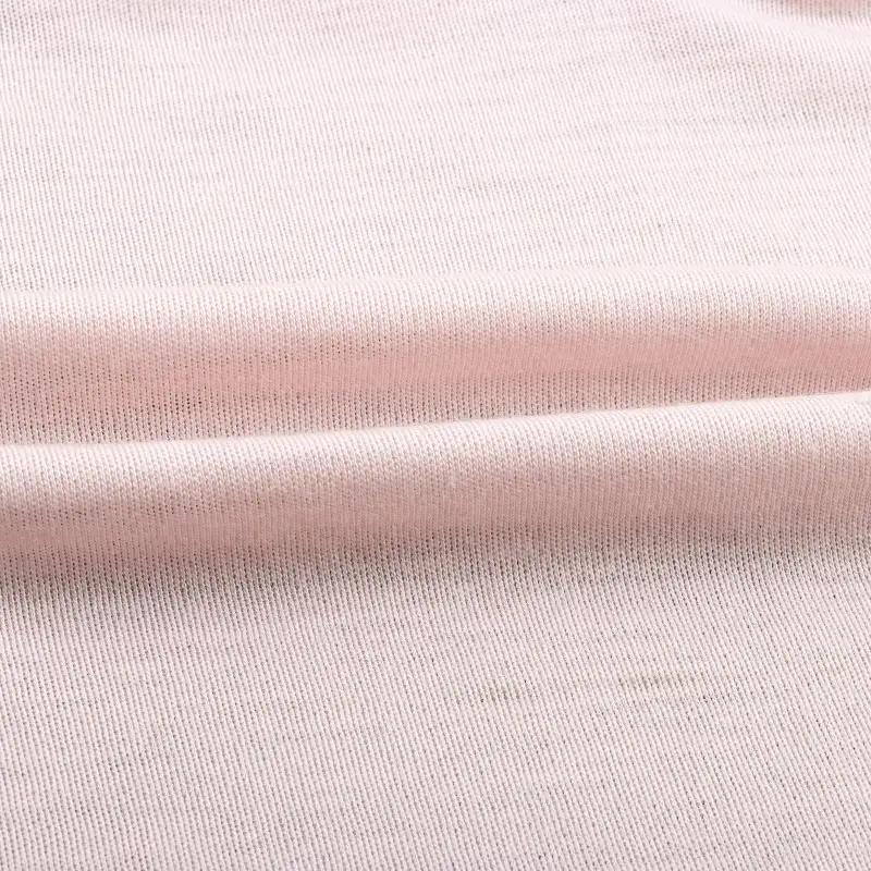 China Fabric for T-Shirt,Tank Top,Crop Top Single Jersey Knit Fabric Wool light pink color buy from China wholesaler bulk order at wholesale price free worldwide shipping Alibaba