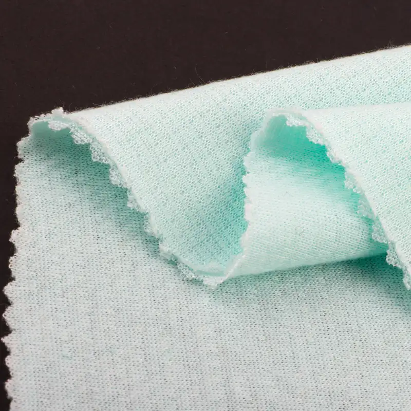 China Fabric for T-Shirt,Tank Top,Crop Top Birdeye Mesh Knit Fabric Polyester Wool Spandex Cambridge blue color buy from China wholesaler bulk order at wholesale price free worldwide shipping Alibaba