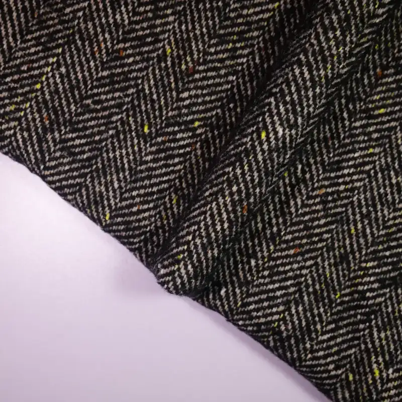 China Fabric for Jackets,Blazer,Overcoat,Suit Chanel-Style Fabric Woolen Polyester Wool Chemical Fiber Black color buy from China wholesaler bulk order at wholesale price free worldwide shipping Alibaba