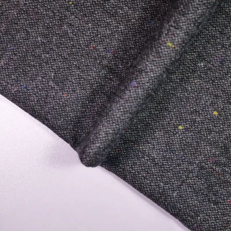 China Fabric for Jackets,Blazer,Uniform Chanel-Style Fabric Woolen Polyester Chemical Fiber Wool carbon black color buy from China wholesaler bulk order at wholesale price free worldwide shipping Alibaba