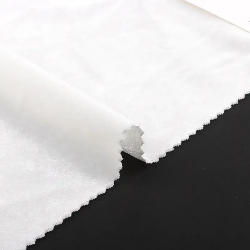 China Fabric for Crop Top,Loungewear Fleece Knit Fabric Polyester Spandex white color buy from China wholesaler bulk order at wholesale price free worldwide shipping Alibaba