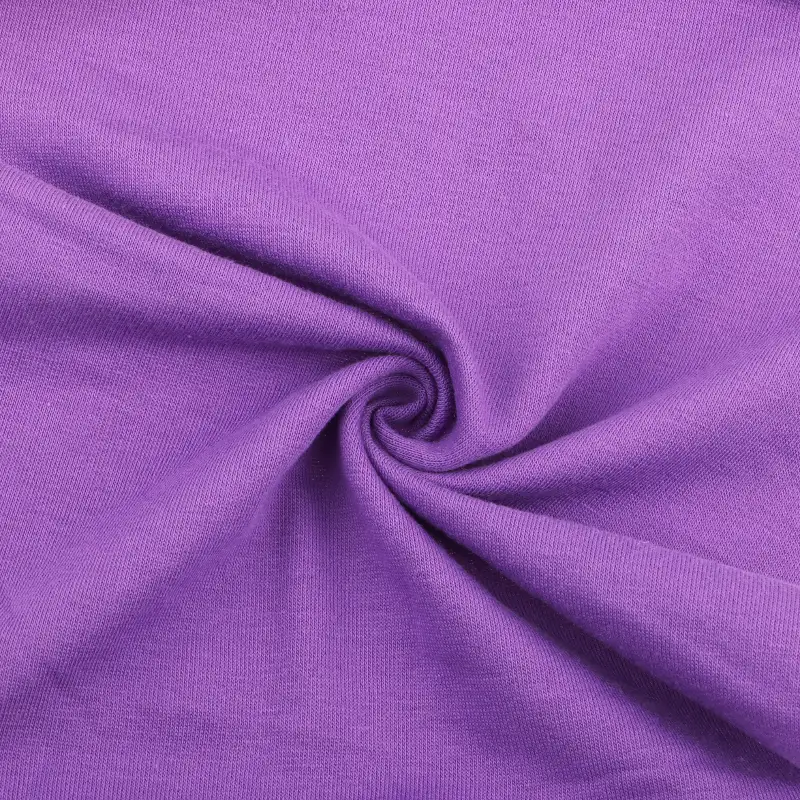 China Fabric for T-Shirt,Polo Shirt,Crop Top,Sweatshirt French Terry Knit Fabric Cotton Polyester Spandex violet color buy from China wholesaler bulk order at wholesale price free worldwide shipping Alibaba