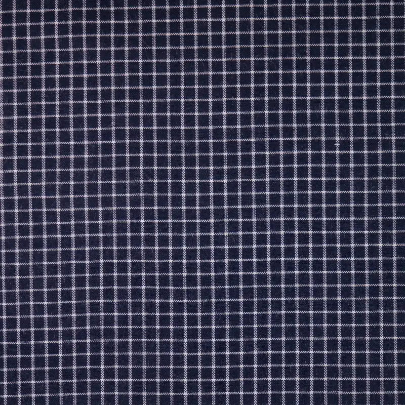 China Fabric for Shirt,Blouse,Over Shirt Yarn Dyed Check Woven Blended Fabric Cotton Rayon Dark blue color buy from China wholesaler bulk order at wholesale price free worldwide shipping Alibaba