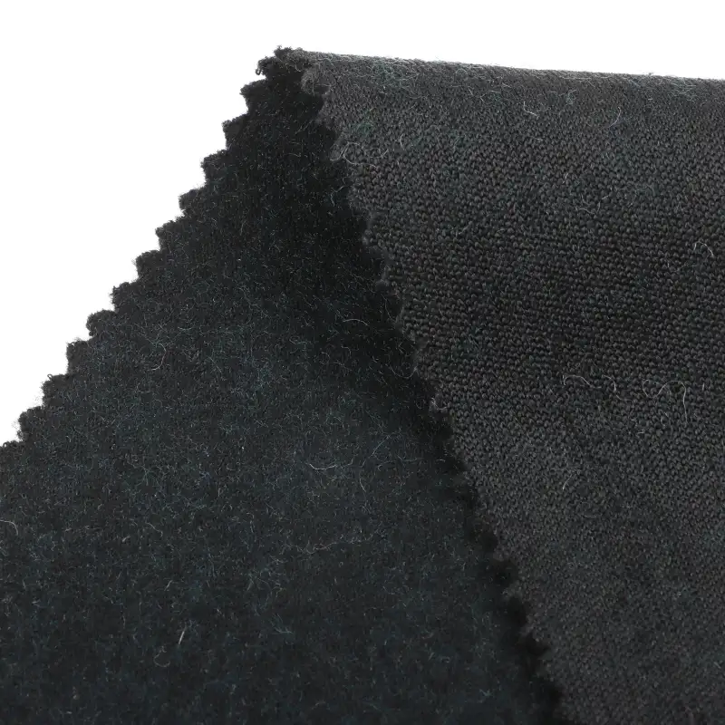 China Fabric for Open Cardigan ,Full-Zipper Cardigan ,Half-Zipper Cardigan ,Round Neck Pullover  Interlock Knit Fabric Polyester Wool BLACK color buy from China wholesaler bulk order at wholesale price free worldwide shipping Alibaba