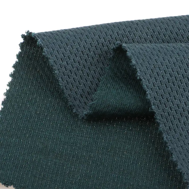 China Fabric for T-Shirt,Polo Shirt,Ladies Vest ,Men’s Vest  Birdeye Mesh Knit Fabric Polypropylene（PP) Wool Atrovirens color buy from China wholesaler bulk order at wholesale price free worldwide shipping Alibaba