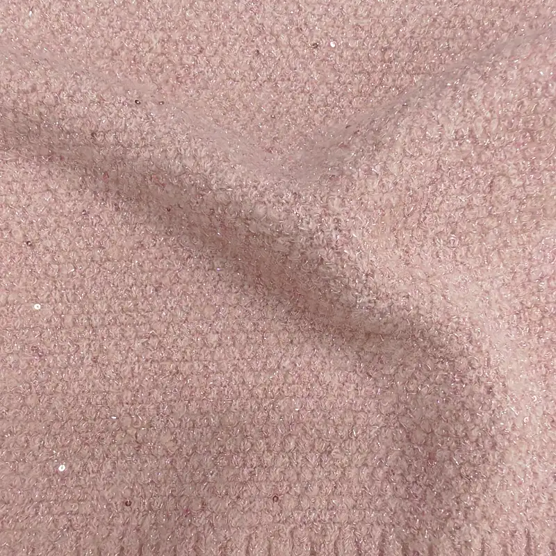 China Yarn for Crop Top,Hoodie,Full-Zipper Cardigan (Sweater),Half-Zipper Cardigan (Sweater) Mossy Yarn Fancy Yarn Acrylic Polyester METALLIC GOLD Spandex Pink color buy from China wholesaler bulk order at wholesale price free worldwide shipping Alibaba