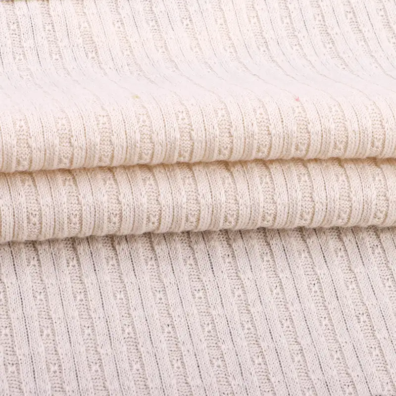 China Fabric for T-Shirt,Blouse,Lingerie,Leggings,Hoodie Jacquard Knit Fabric Polyester Rayon beige color buy from China wholesaler bulk order at wholesale price free worldwide shipping Alibaba