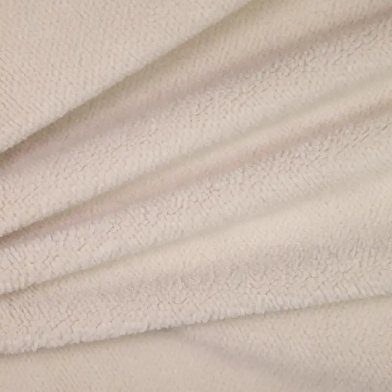 China Fabric for Hoodie  ,Loungewear,Sweatshirt Polar Fleece Knit Fabric Polyester cream-coloured color buy from China wholesaler bulk order at wholesale price free worldwide shipping Alibaba