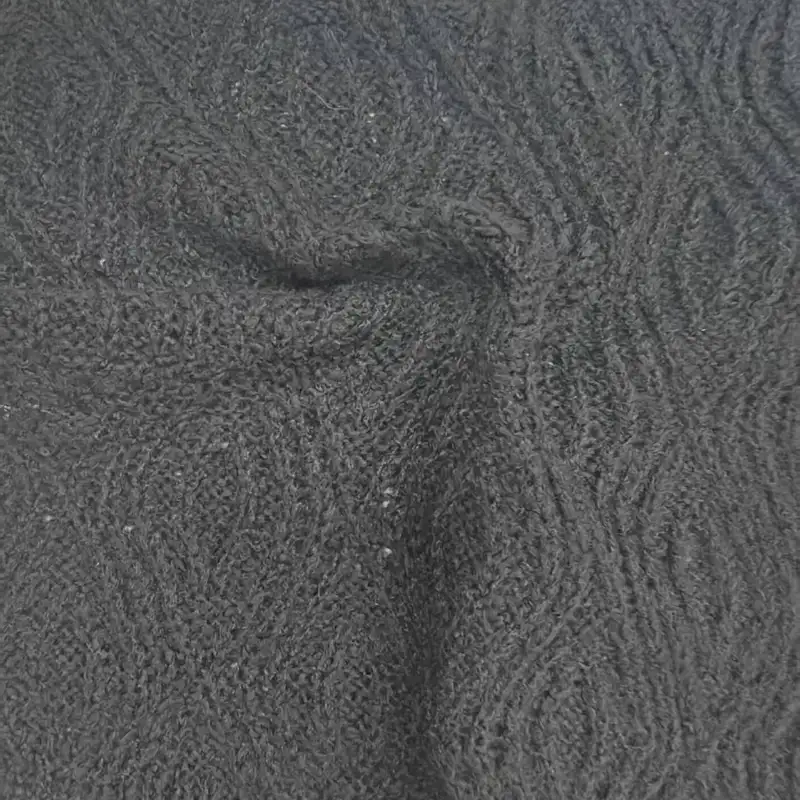 China Yarn for Crop Top,Open Cardigan (Sweater),Half-Zipper Cardigan (Sweater),Crop Top Pullover (Sweater) Mossy Yarn Fancy Yarn Acrylic Recycled Polyester Spandex BLACK color buy from China wholesaler bulk order at wholesale price free worldwide shipping Alibaba