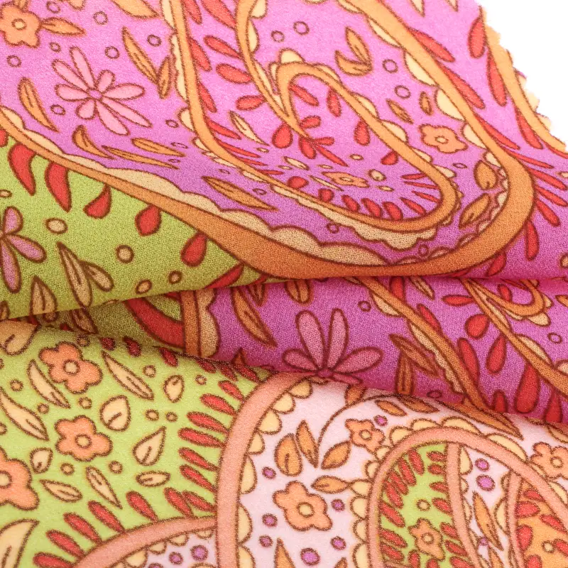 China Fabric for Crop Top,Dresses (Pullover) ,Skirt  Polyester chiffon Synthetic Woven Fabric Polyester printing color buy from China wholesaler bulk order at wholesale price free worldwide shipping Alibaba