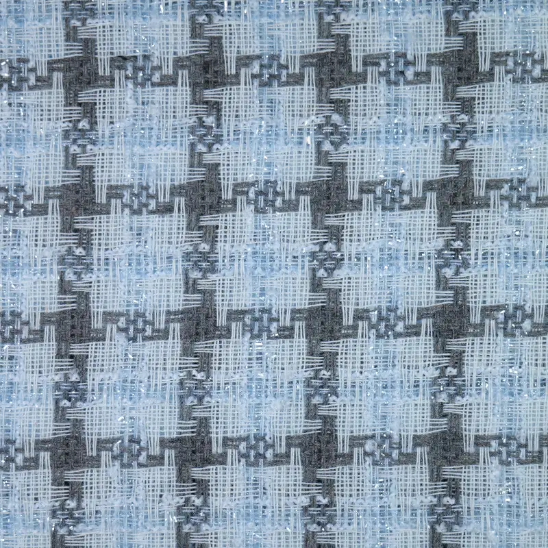 China Fabric for Blazer,Skirt,Overcoat,Suit Chanel-Style Fabric Woolen Polyester Wool Blue color buy from China wholesaler bulk order at wholesale price free worldwide shipping Alibaba