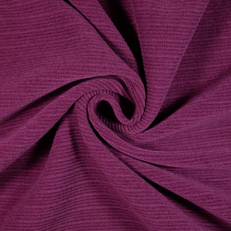 China Fabric for Shirt,Pants,Jackets,Blazer,Shorts knitted Corduroy Knit Fabric Polyester Spandex Grape Purple color buy from China wholesaler bulk order at wholesale price free worldwide shipping Alibaba