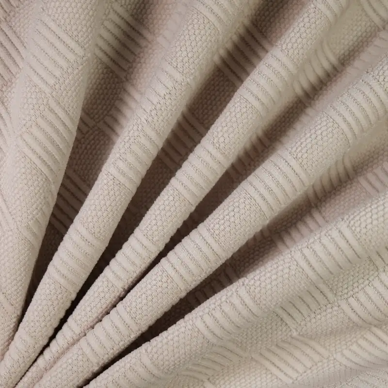 China Fabric for Pants,Jackets,Blazer,Skirt,Suit Jacquard Knit Fabric Polyester Spandex Beige color buy from China wholesaler bulk order at wholesale price free worldwide shipping Alibaba