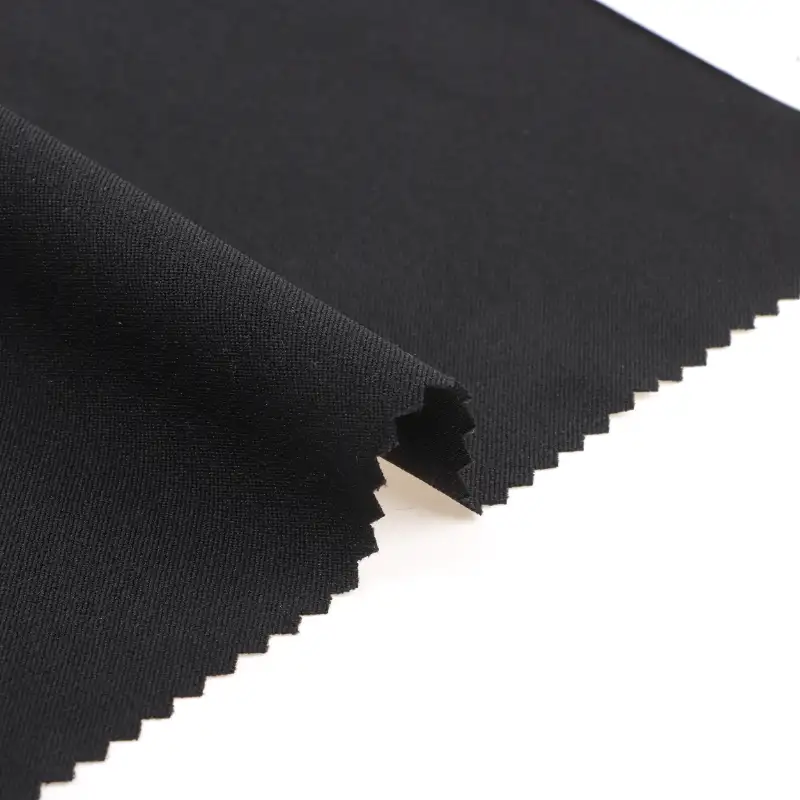China Fabric for Pants,Men's Pants ,Women's Pants  Single-way Stretch Woven Fabric Synthetic Woven Fabric Polyester Spandex BLACK color buy from China wholesaler bulk order at wholesale price free worldwide shipping Alibaba