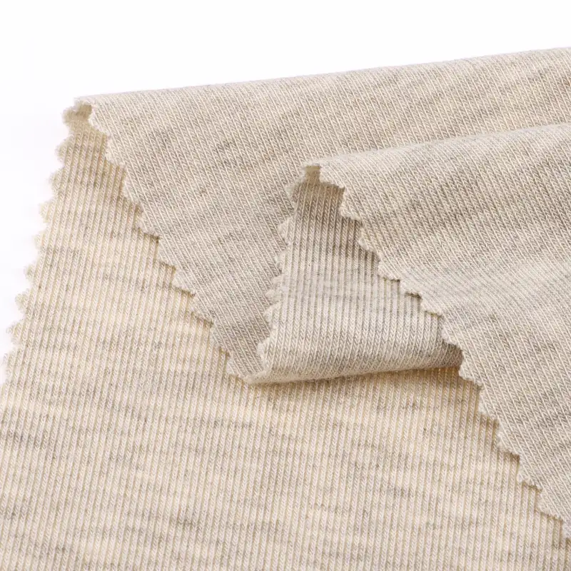 China Fabric for Crop Top,Full-Zipper Cardigan ,Half-Zipper Cardigan  Rib Knit Fabric Acrylic Tencel Wool Spandex light tan color buy from China wholesaler bulk order at wholesale price free worldwide shipping Alibaba