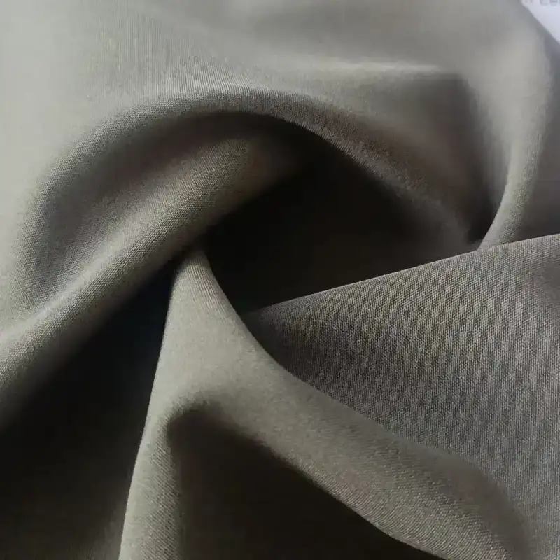 China Fabric for Pants,Shorts,Jogger Four Stretch Polyester Woven Fabric Synthetic Woven Fabric Polyester Elastane olive green color buy from China wholesaler bulk order at wholesale price free worldwide shipping Alibaba