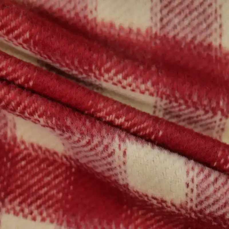 China Fabric for Blazer,Overcoat,Suit,Uniform Yarn Dyed Check Woven Blended Fabric Wool Polyester Red color buy from China wholesaler bulk order at wholesale price free worldwide shipping Alibaba