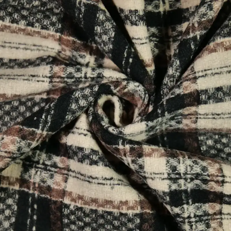 China Fabric for Blazer,Suit,Over Shirt Yarn Dyed Check Woven Blended Fabric Polyester Wool Acrylic Black color buy from China wholesaler bulk order at wholesale price free worldwide shipping Alibaba