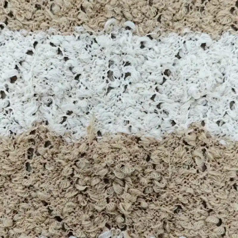 China Yarn for Knitted Jacket (Sweater),T-shirt (Sweater),Polo T-shirt (Sweater),Hoodie  (Sweater) Slub Yarn Fancy Yarn Recycled Polyester Polyester 米白色和浅驼色 color buy from China wholesaler bulk order at wholesale price free worldwide shipping Alibaba