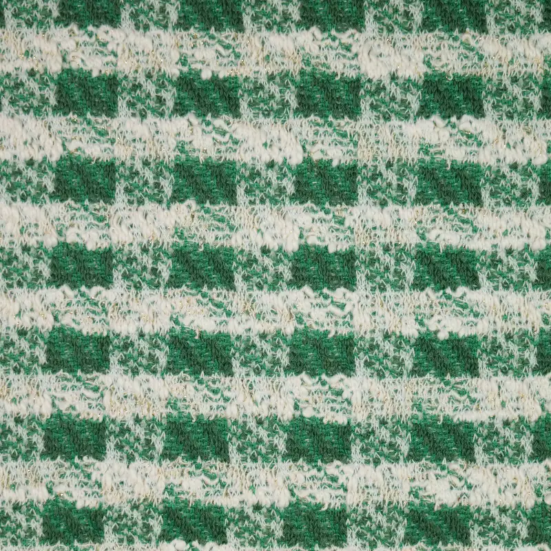 China Fabric for Crop Top Hacci Knit Fabric Polyester Cotton Metallic fiber Spandex Yd-Pink Check color buy from China wholesaler bulk order at wholesale price free worldwide shipping Alibaba