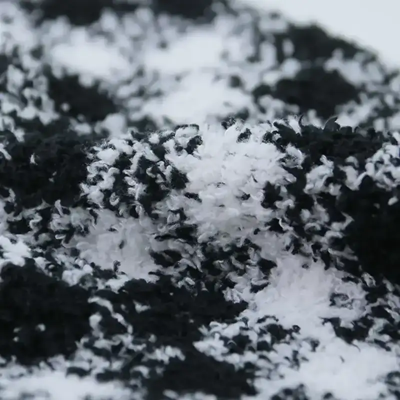 China Yarn for Open Cardigan (Sweater),Knitted Jacket (Sweater),Round Neck Pullover (Sweater),Crew Neck Pullover (Sweater),Crop Top Pullover (Sweater),Knitted Trousers (Sweater) Teddy Yarn Fancy Yarn Polyester black and white color buy from China wholesaler bulk order at wholesale price free worldwide shipping Alibaba