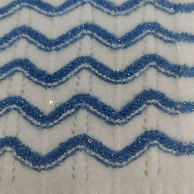 China Yarn for Open Cardigan (Sweater),Knitted Jacket (Sweater),Round Neck Pullover (Sweater),Crew Neck Pullover (Sweater) Mossy Yarn Fancy Yarn Wool Nylon Acrylic Polyester Sequin Elastane Lurex blue 、pink and white color buy from China wholesaler bulk order at wholesale price free worldwide shipping Alibaba