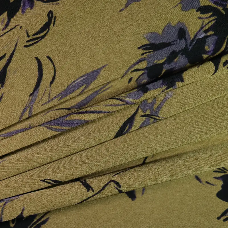 China Fabric for Pleated Midi Skirt,Drawstring Wide Leg Trousers,Ruffle Shirt Dress,Strap Midi Dress Bengaline Synthetic Woven Fabric Polyester olive color buy from China wholesaler bulk order at wholesale price free worldwide shipping Alibaba