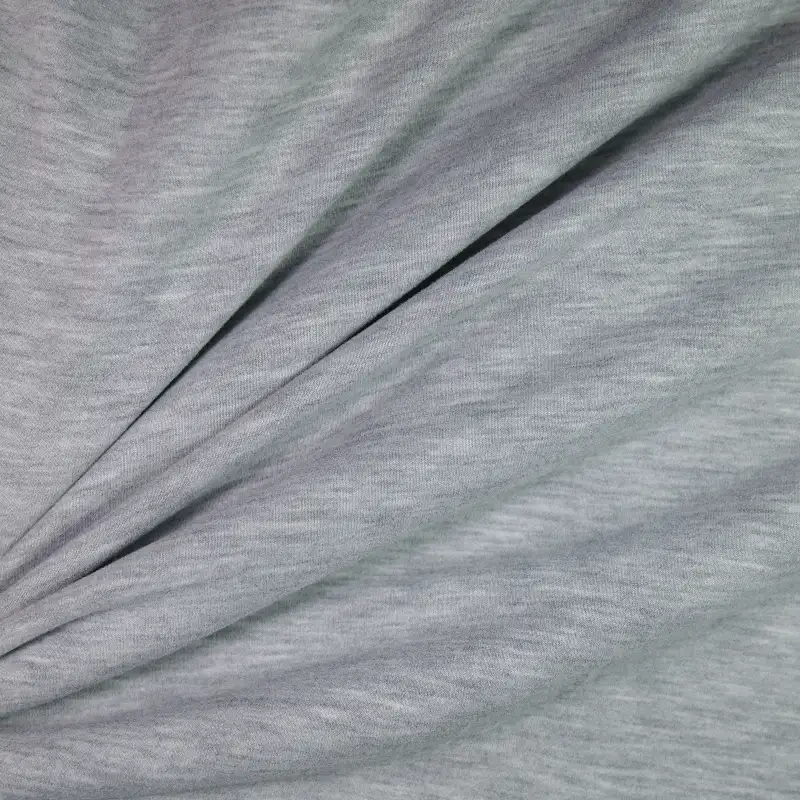 China Fabric for T-Shirt,T-shirt ,Loungewear Single Jersey Knit Fabric Acrylic Rayon Poly Lactic Acid（PLA) Spandex Gray color buy from China wholesaler bulk order at wholesale price free worldwide shipping Alibaba