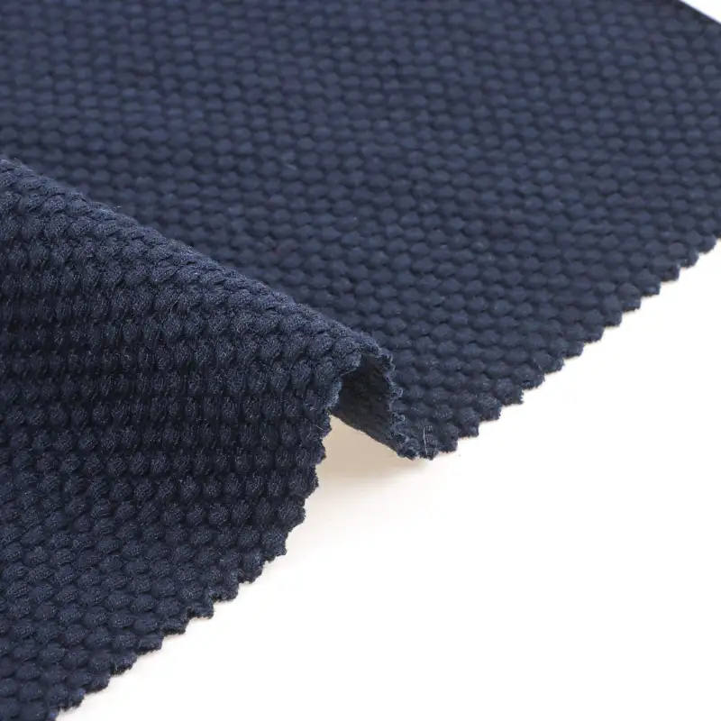 China Fabric for Shirt,Polo Shirt,T-shirt  Jacquard Knit Fabric Polyester Cotton Spandex Dark blue color buy from China wholesaler bulk order at wholesale price free worldwide shipping Alibaba