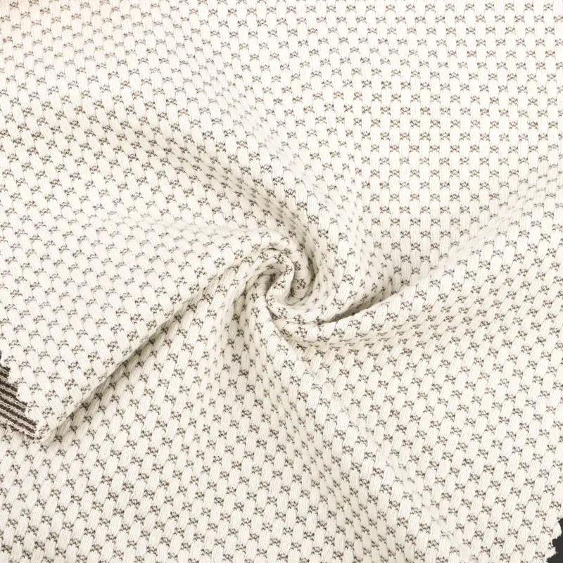 China Fabric for Polo Shirt,Crop Top,Jogger Jacquard Knit Fabric Cotton Polyester Rayon pale brown color buy from China wholesaler bulk order at wholesale price free worldwide shipping Alibaba