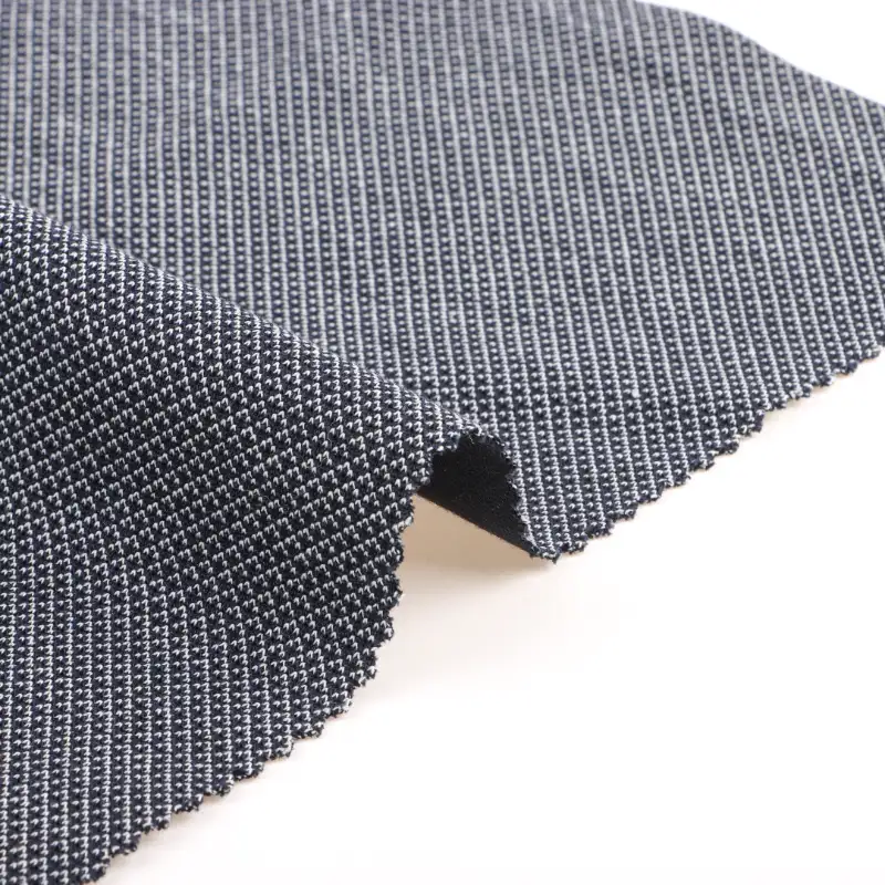 China Fabric for Polo Shirt,Crop Top,Jogger,Sweatshirt Jacquard Knit Fabric Polyester Cotton Spandex Blue and white color buy from China wholesaler bulk order at wholesale price free worldwide shipping Alibaba