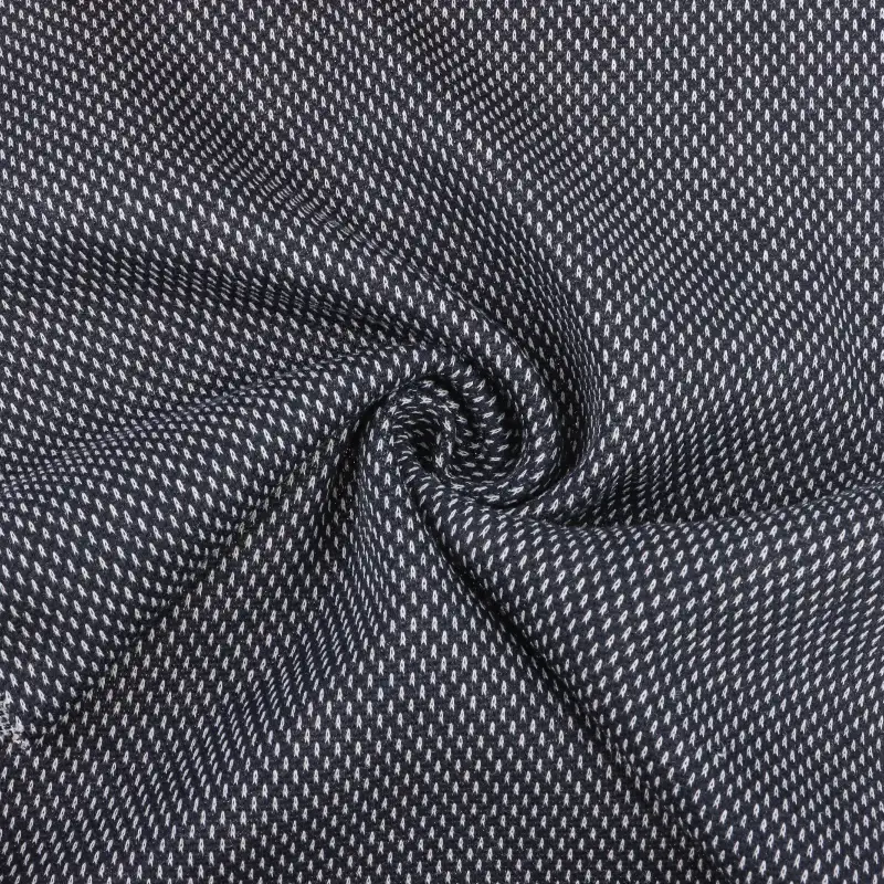 China Fabric for Polo Shirt,Crop Top,Sweatshirt Jacquard Knit Fabric Polyester Rayon Spandex Blue and white color buy from China wholesaler bulk order at wholesale price free worldwide shipping Alibaba